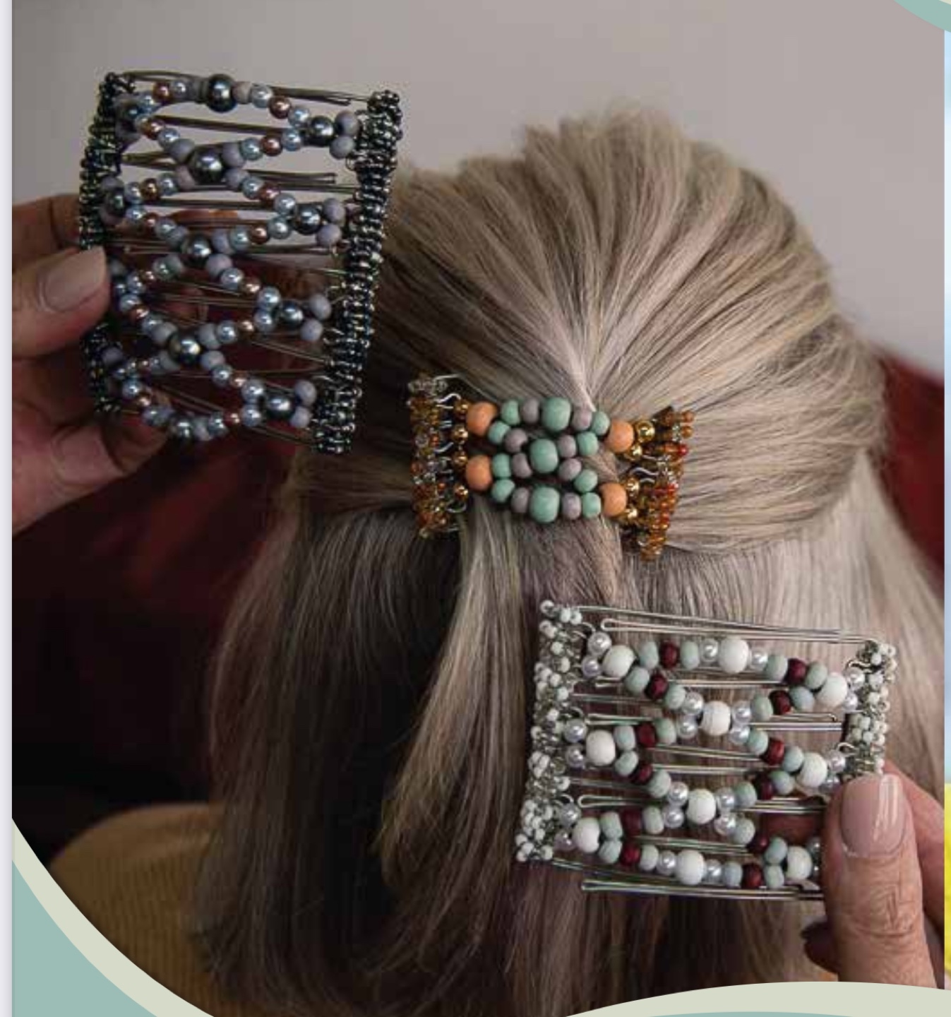 Beaded Hair Clip - hand made high quality