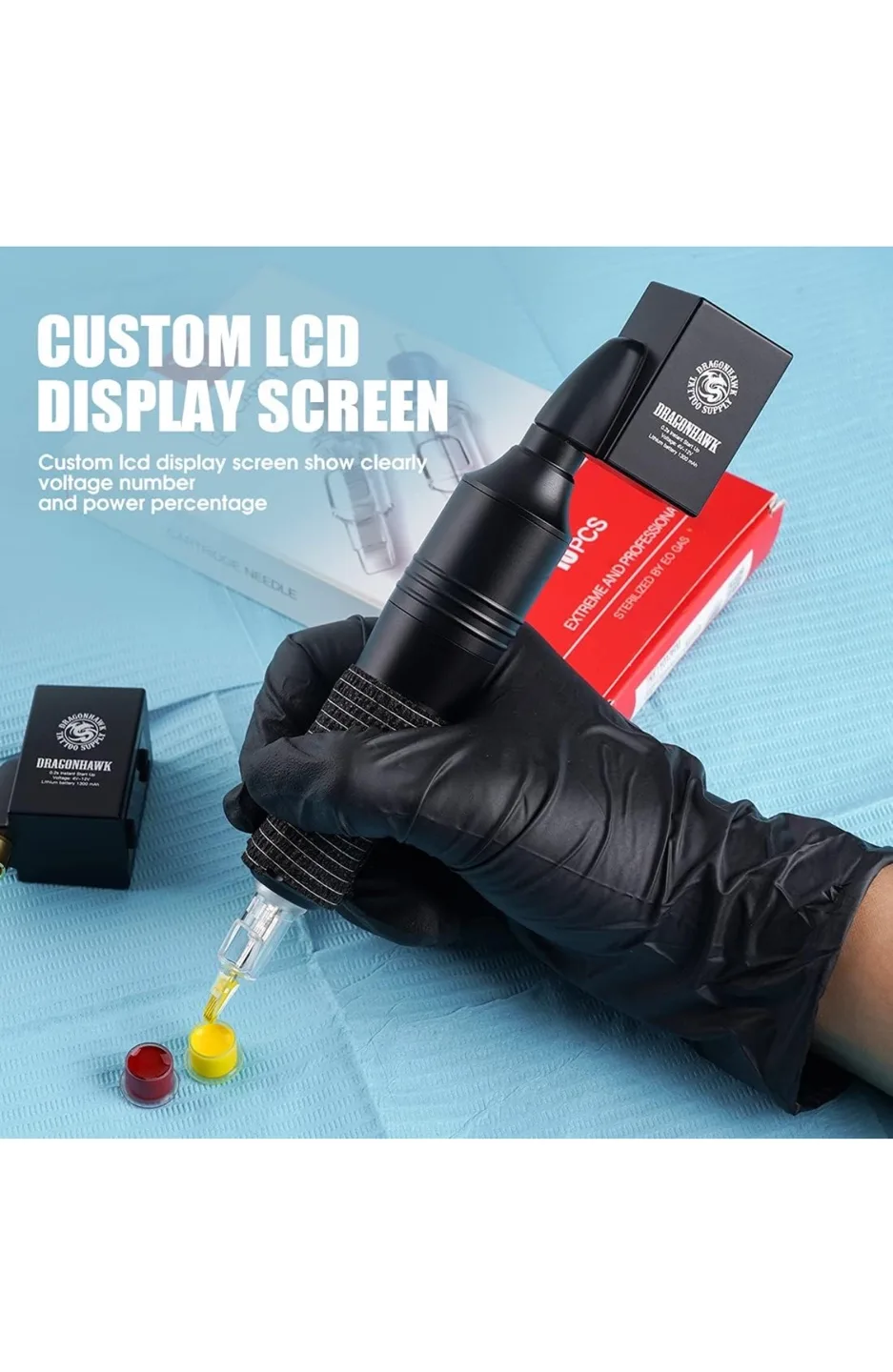 Dragonhawk Rotary Tattoo Machine Kit image indicator(2)