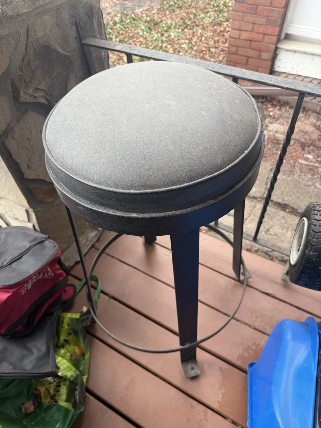 Vintage Metal Bar Stool - photo 4
