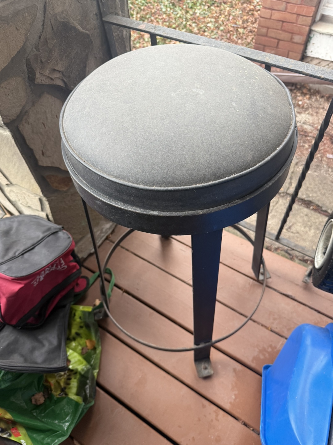 Vintage Metal Bar Stool - photo 3
