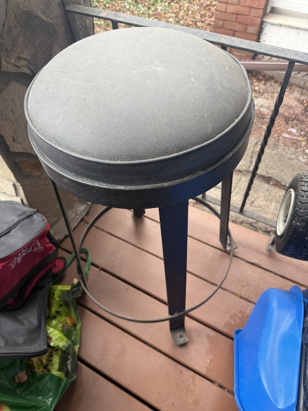 Vintage Metal Bar Stool