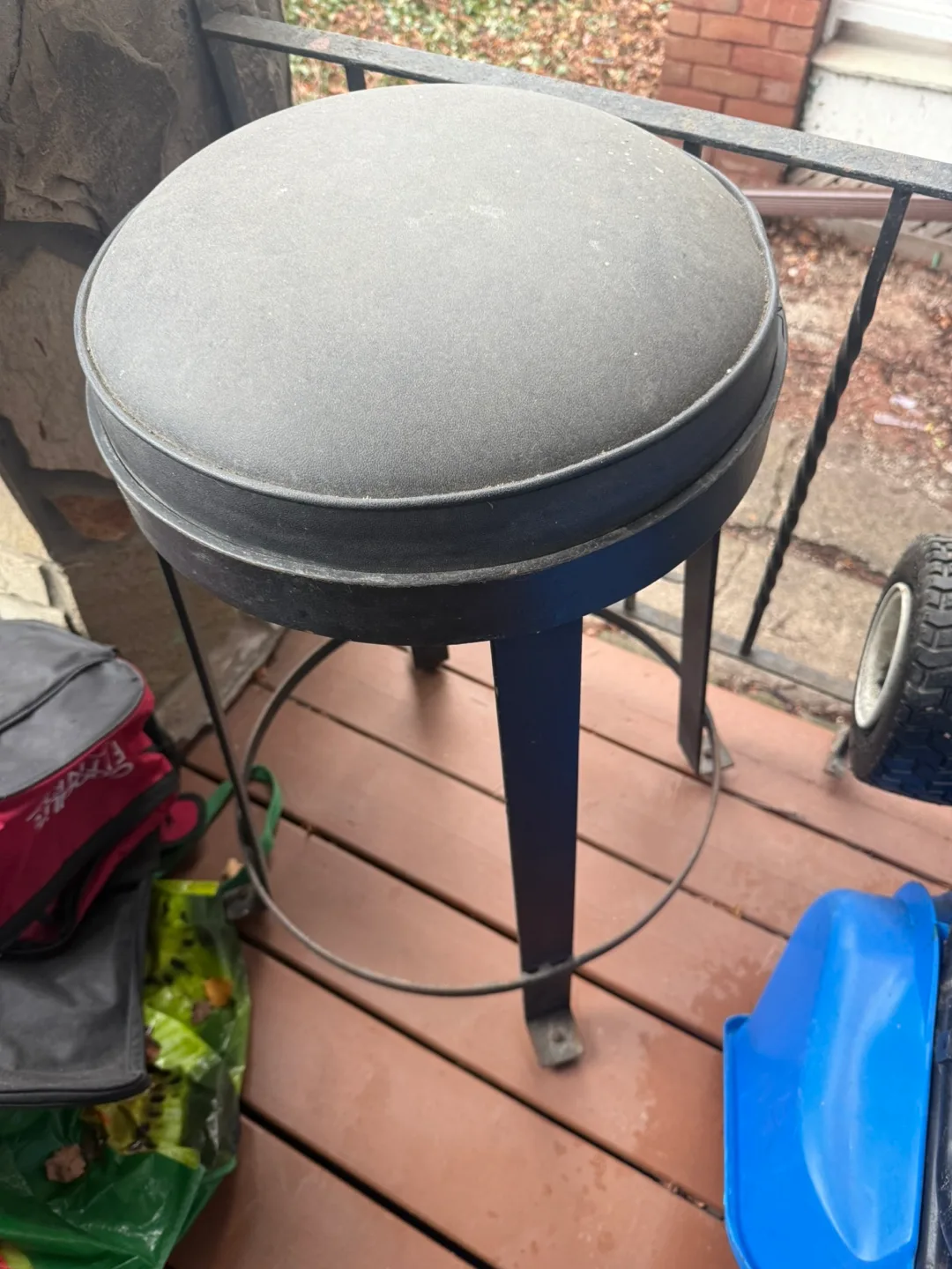 Vintage Metal Bar Stool thumbnail