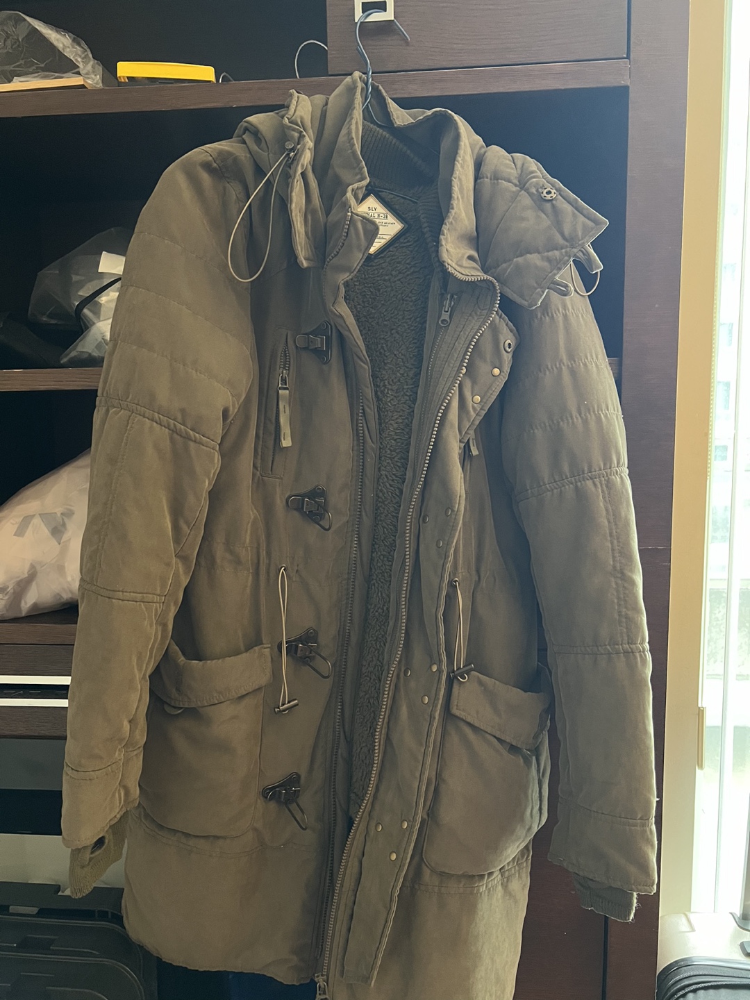 Olive Green Toggle Jacket - Women S size