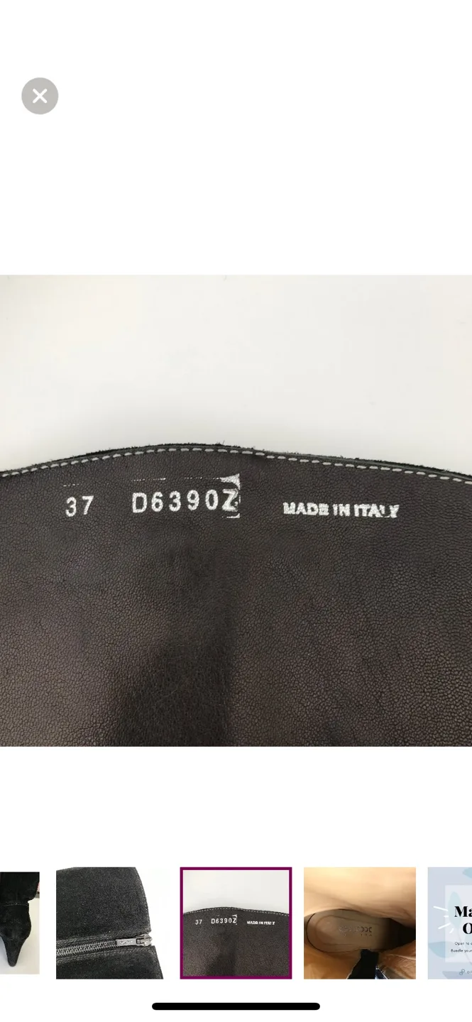 Size 6.5 - Geox Black suede embroidered boots image indicator(4)