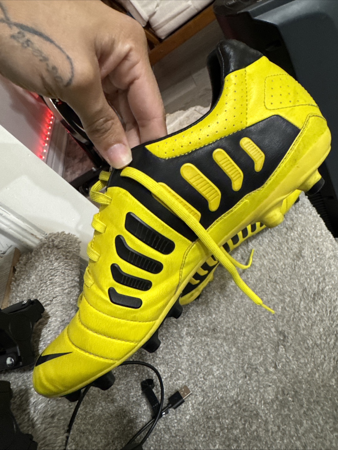 Nike CTR 360 lll Yellow and Black Soccer Cleats - photo 4