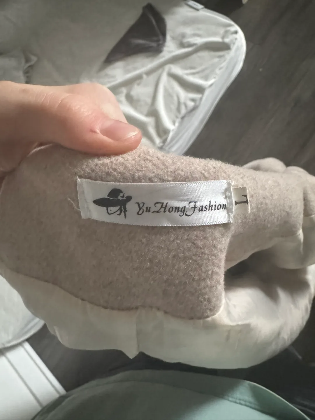 Beige Wool Blend Belted Coat - Size M image indicator(3)