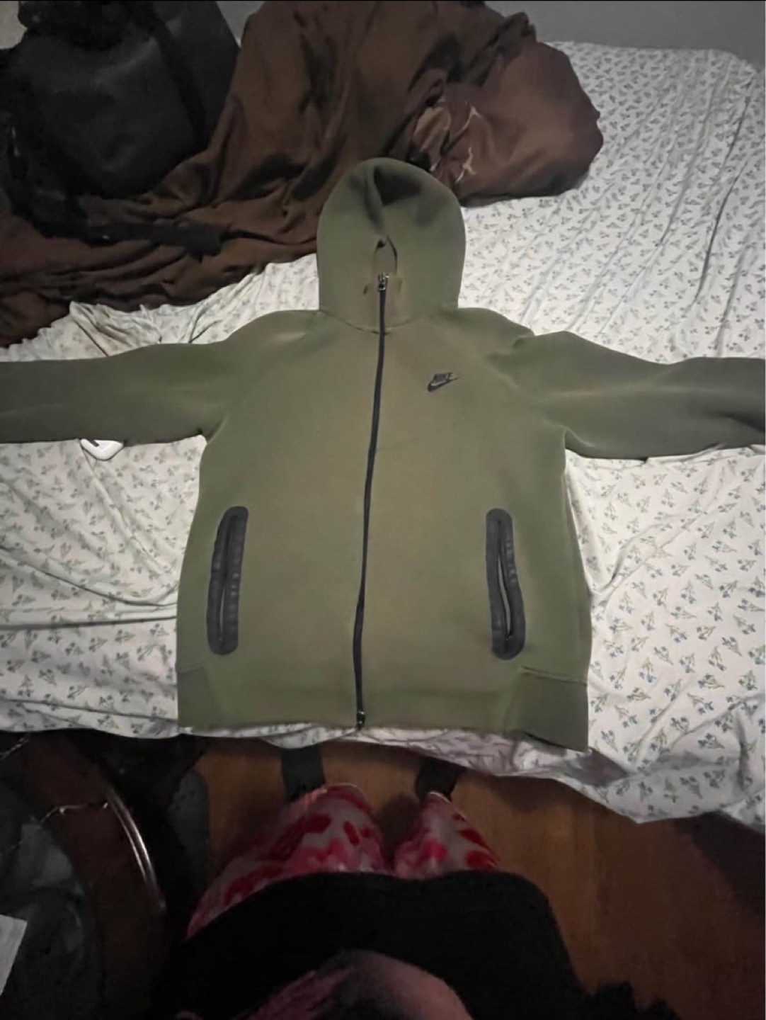 Olive green Nike tech