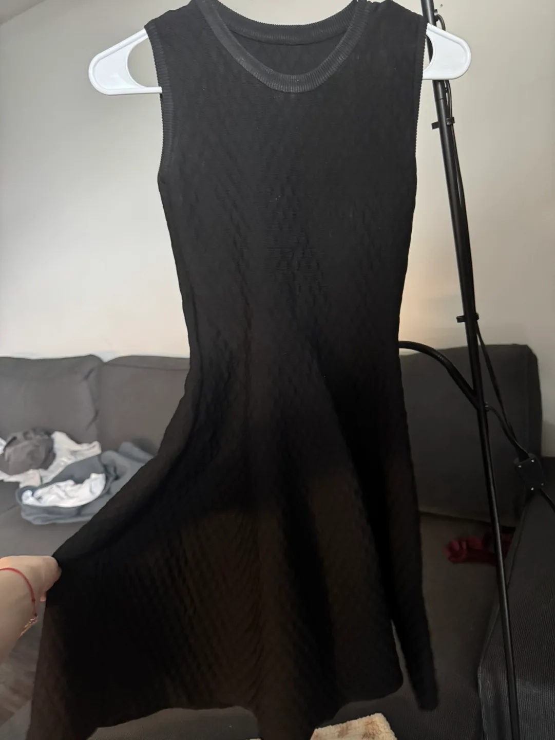 Black Sleeveless Knit Dress thumbnail