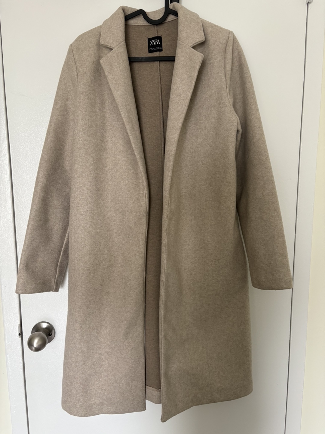 Beige Zara Longline Coat - photo 2