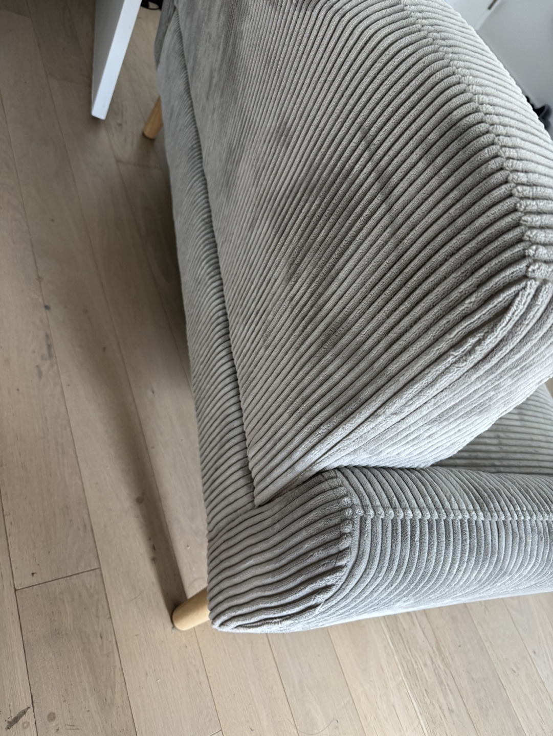Grey Corduroy Loveseat - photo 2