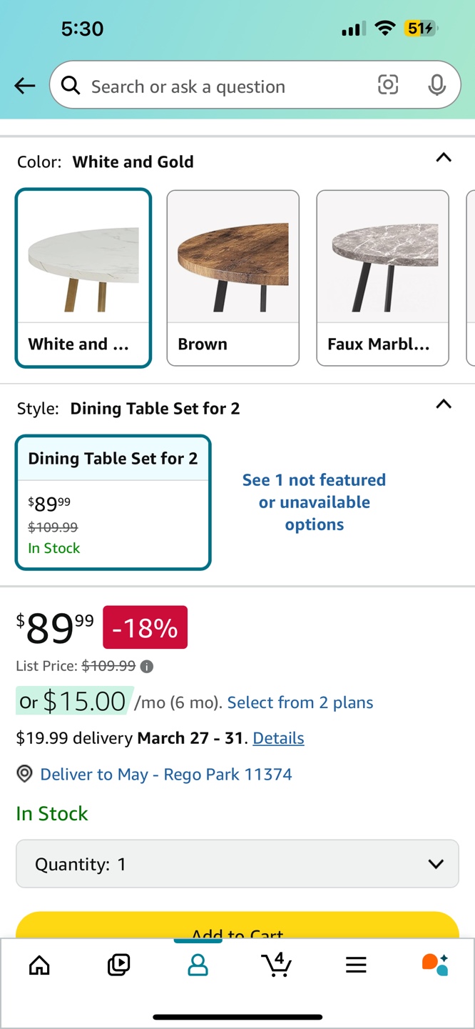VECELO Small Round Dining Table Set for 2 - photo 4
