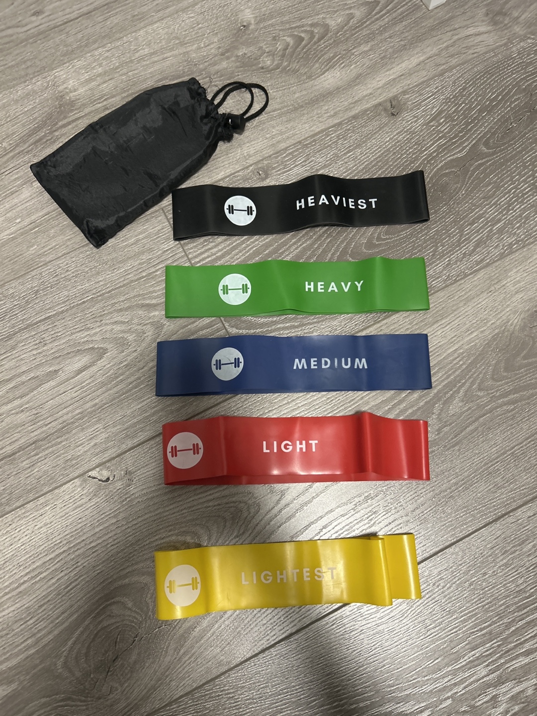5-Piece Resistance Band Set with Carrying Bag