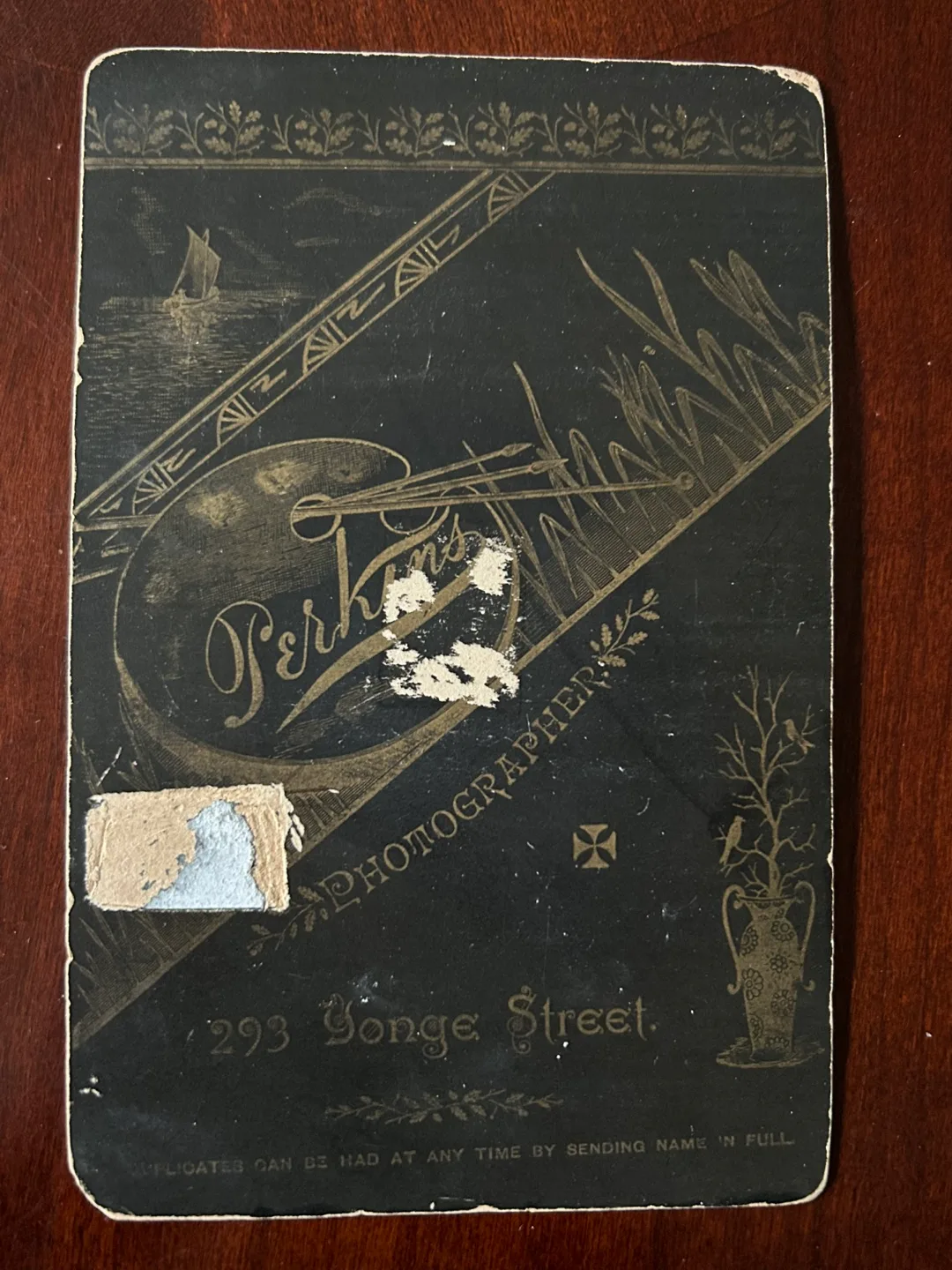 1880s antique Toronto cabinet card photo portrait Perkins image indicator(2)