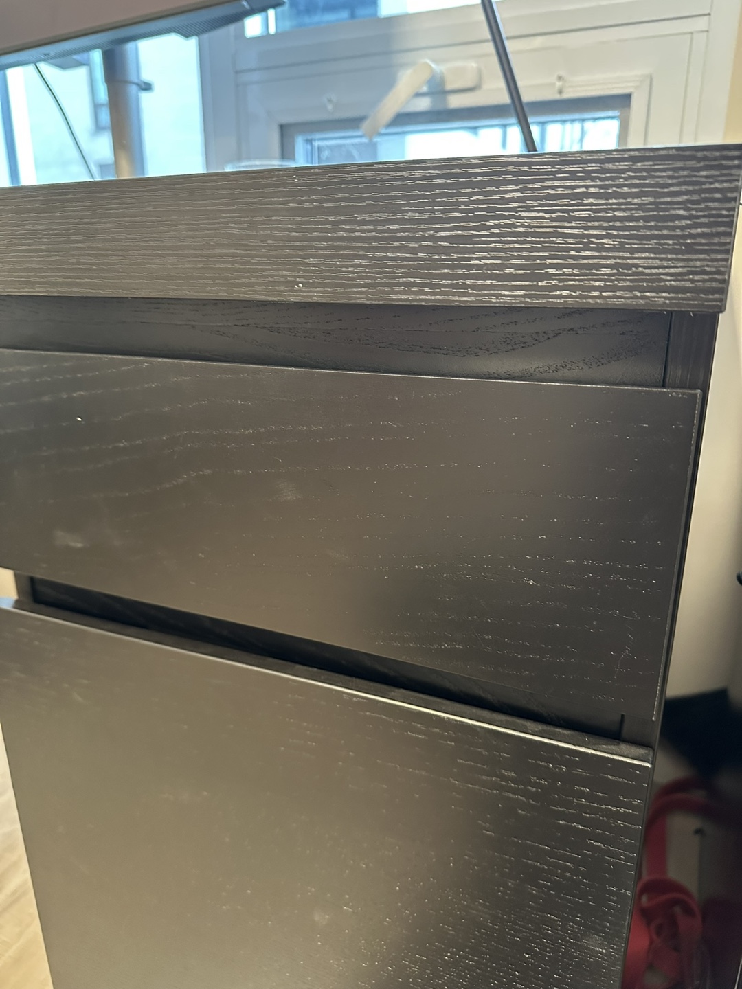 Wood Black Desk Set and black office chair - photo 3