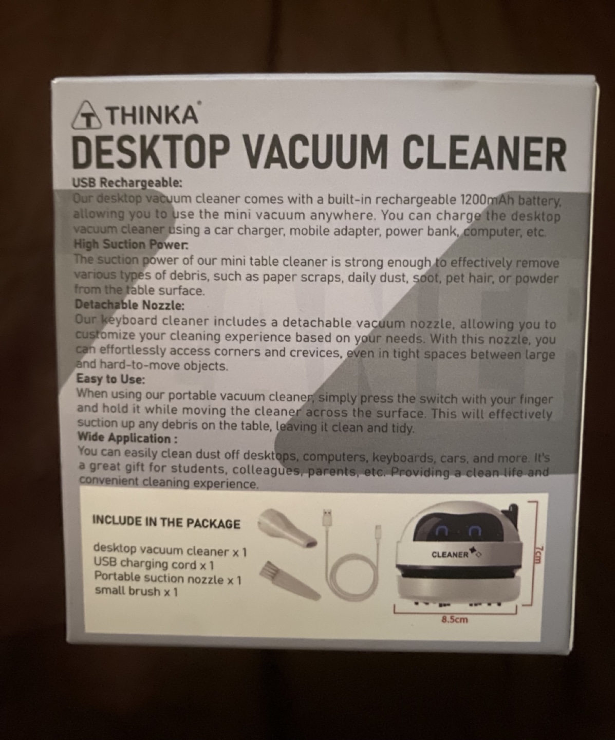 Thinka Desktop Vacuum Cleaner - New in Box - photo 2