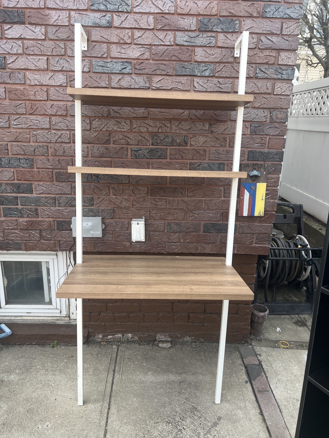Ladder Desk with Shelves