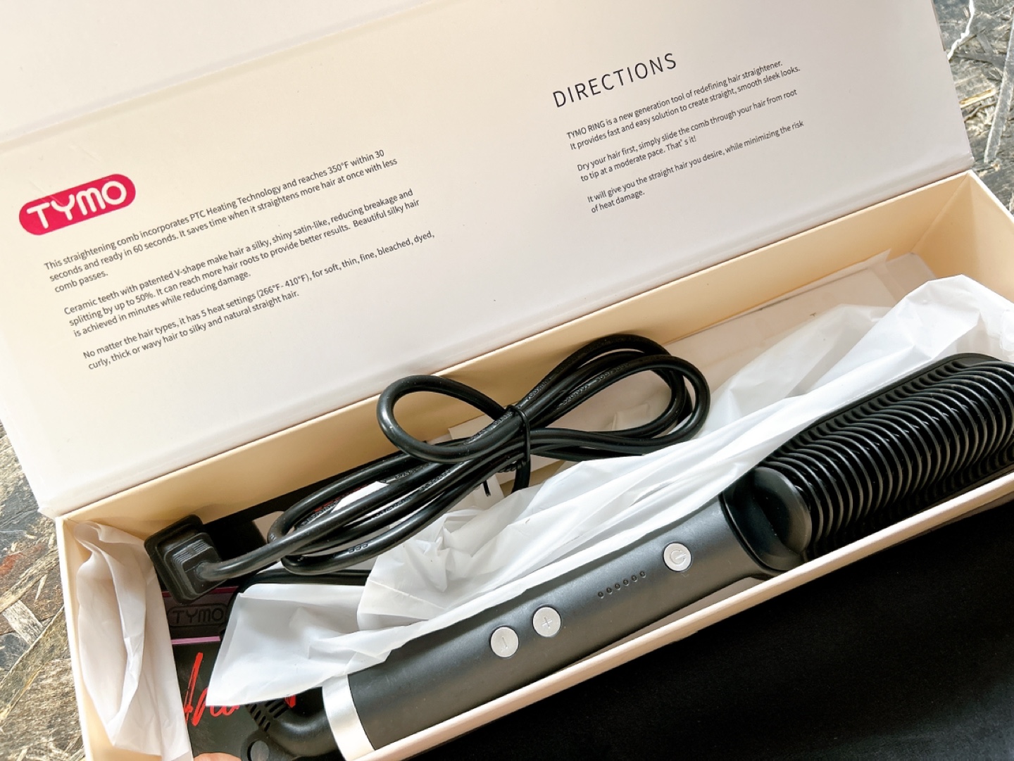 TYMO RING Hair Straightening Comb - photo 2