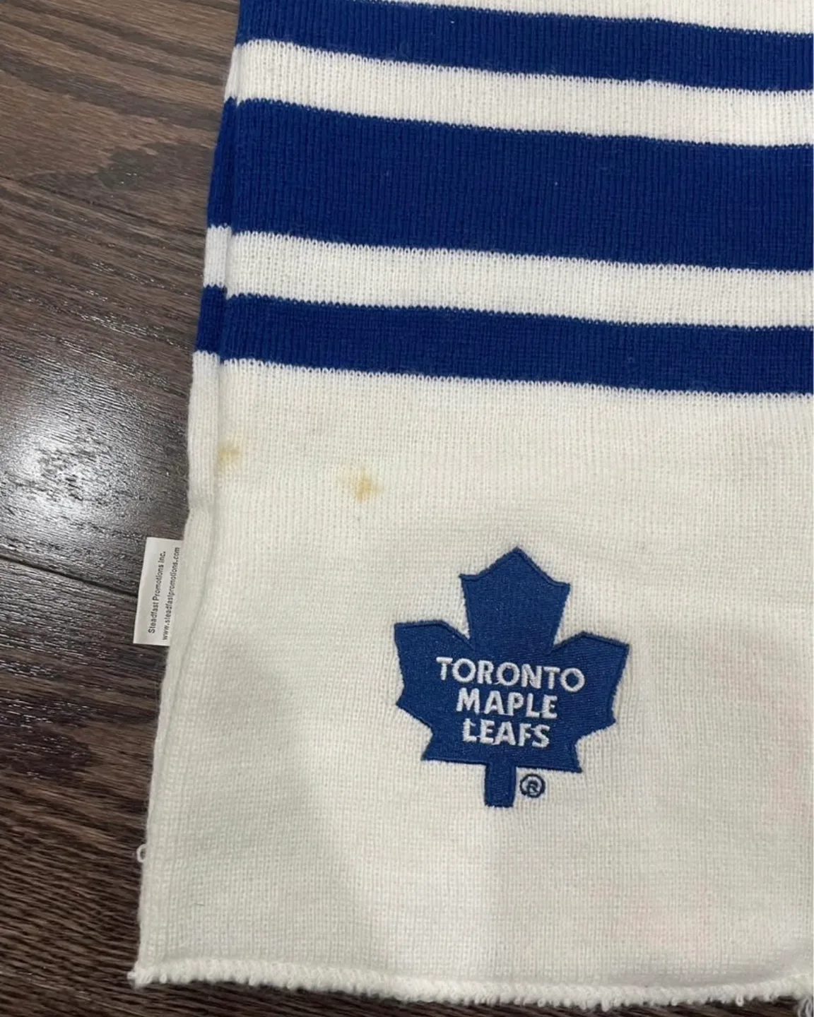Toronto Maple Leafs Knit Scarf & Grey Plaid Scarf Bundle image indicator(3)