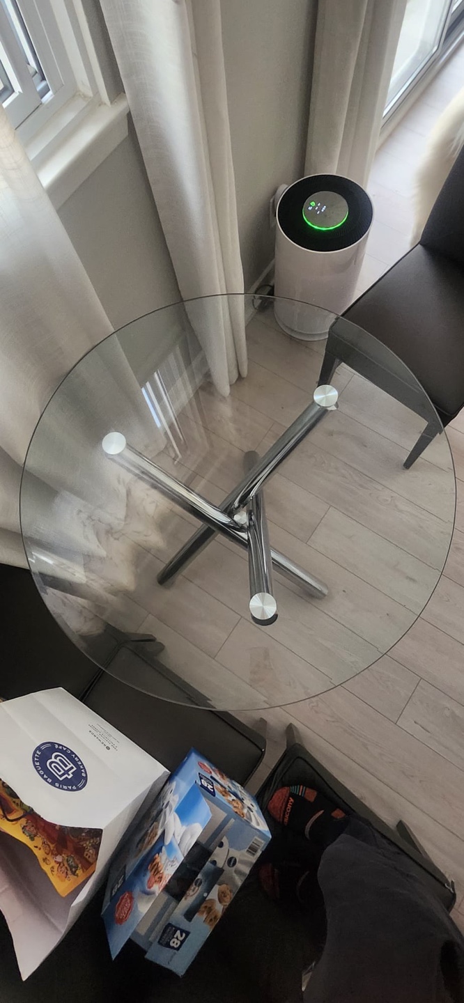 39” Glass Top Dining Table with Chrome Legs - photo 2