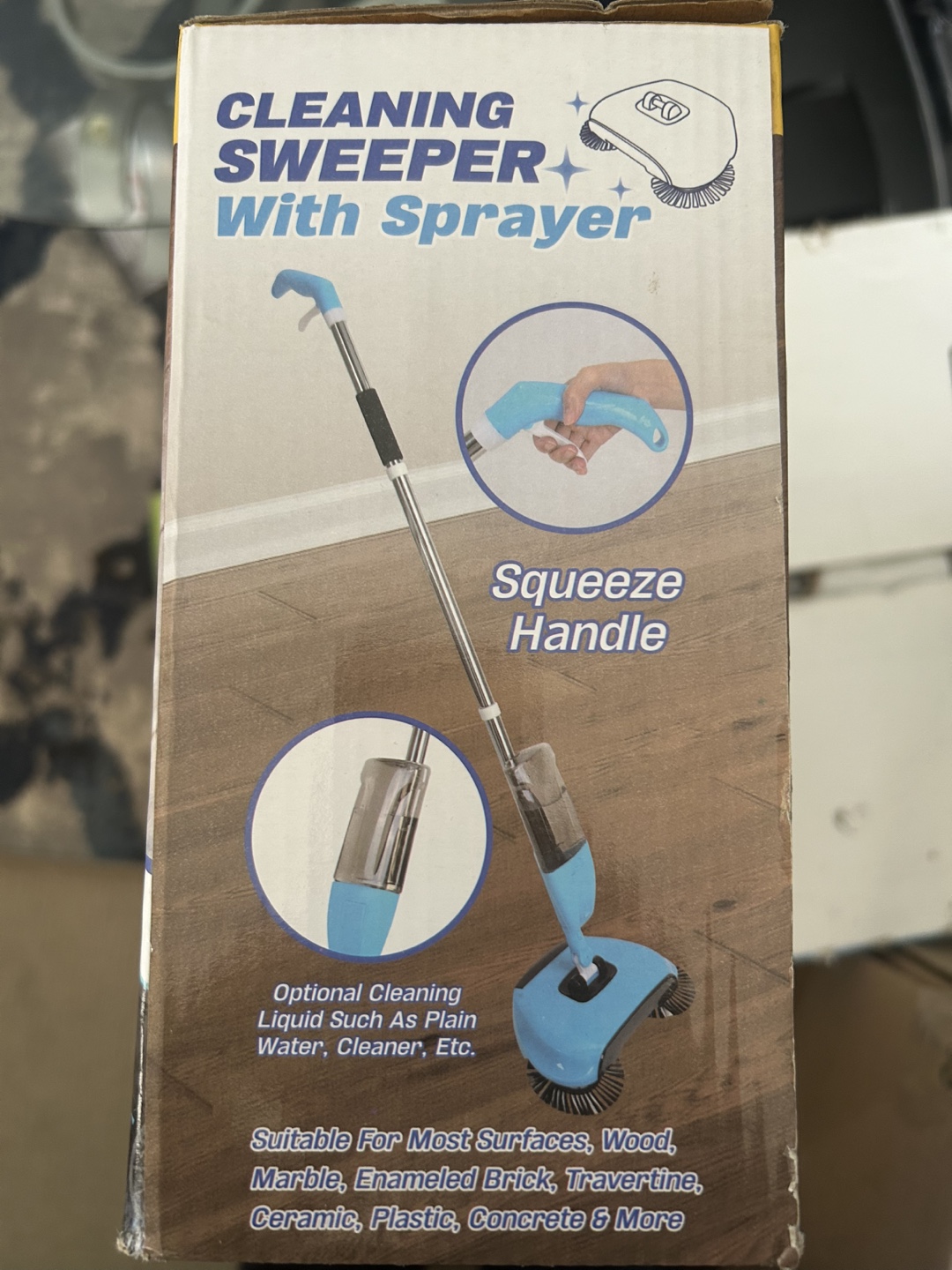 New Wellrich 2in1 Cordless Cleaning Sweeper + Sprayer