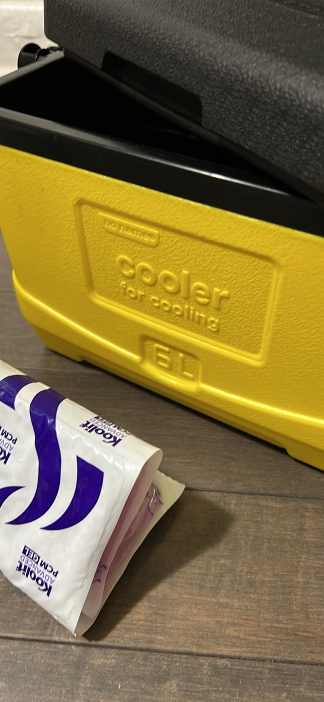Yellow Cooler with Koolit Ice Packs - photo 2