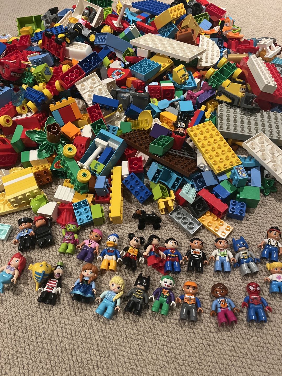 Large Lot of LEGO Duplo Blocks and Instruction Manuals - photo 2