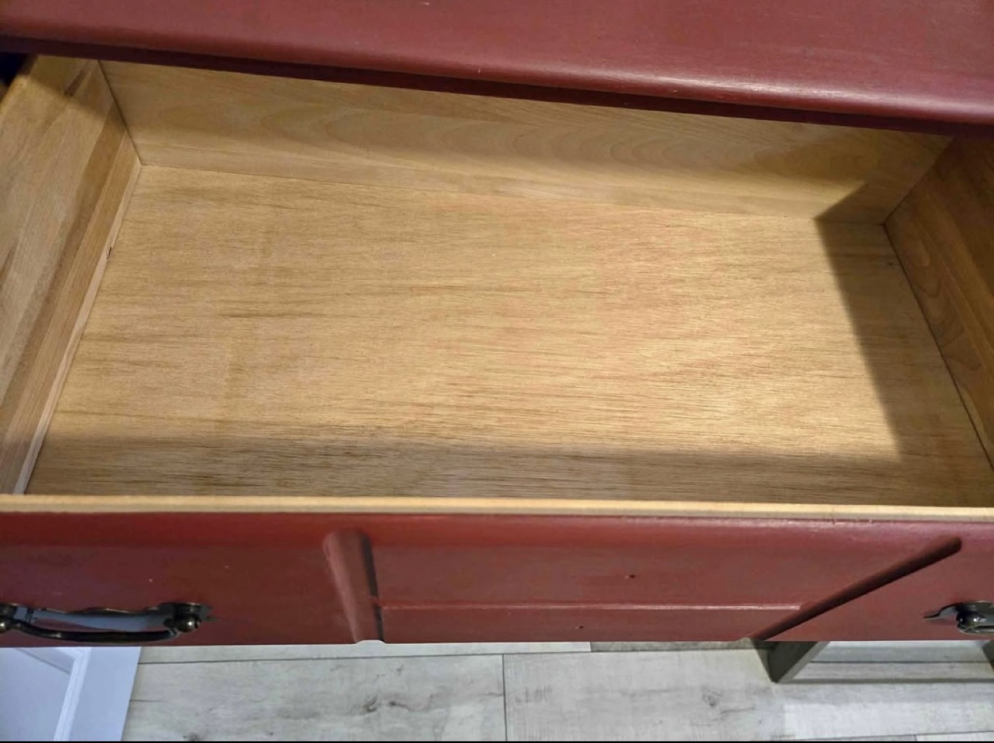 Vintage Red Tallboy Chest of Drawers - photo 3