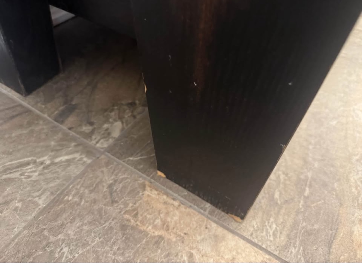 Dark Brown Console Table with drawers - photo 3