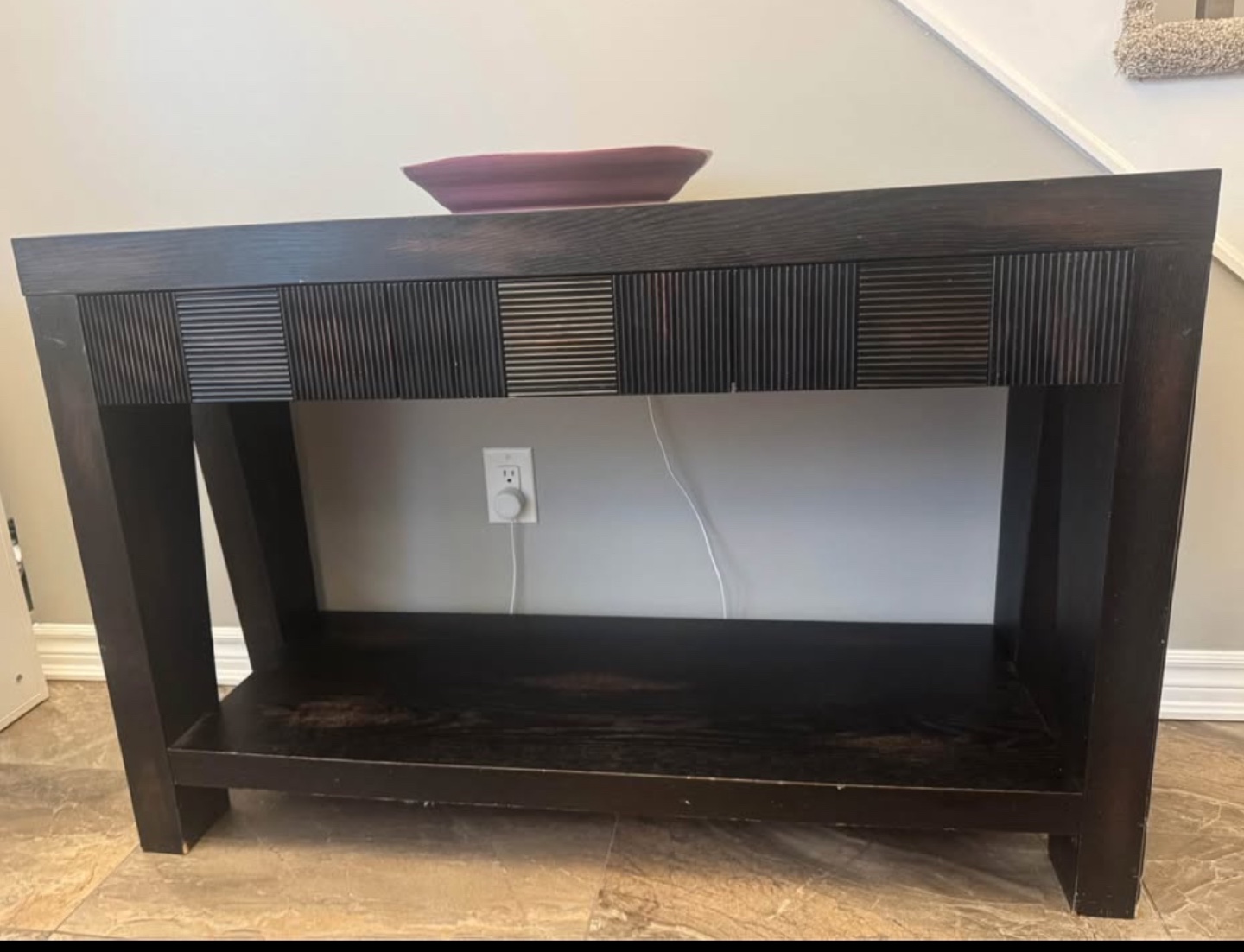 Dark Brown Console Table with drawers
