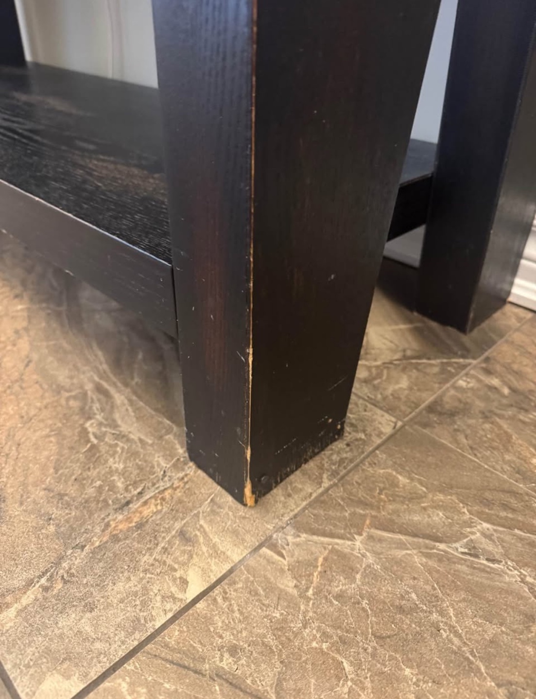 Dark Brown Console Table with drawers - photo 4