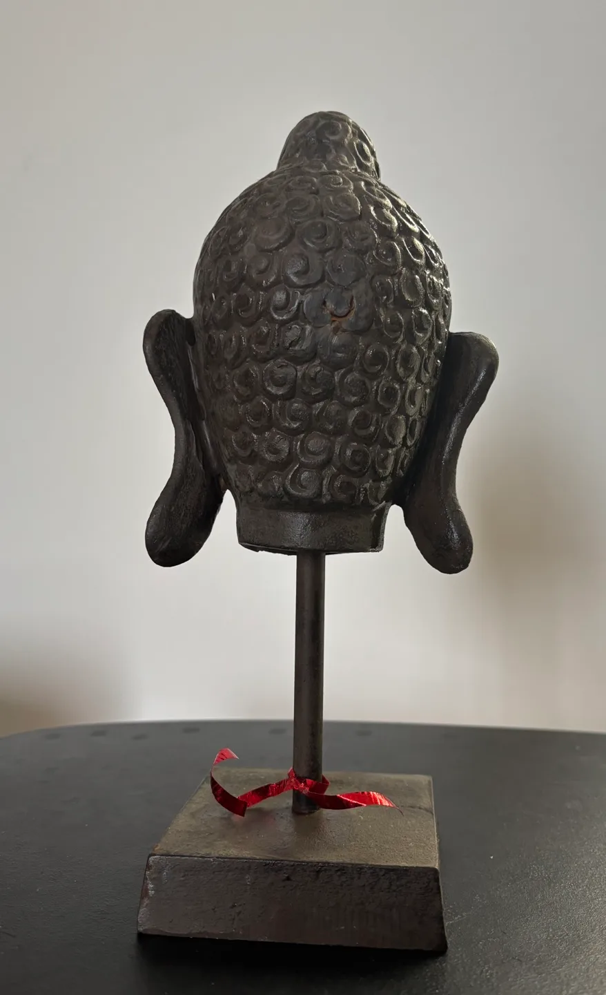 Antique Buddha Head Sculpture on Stand image indicator(3)