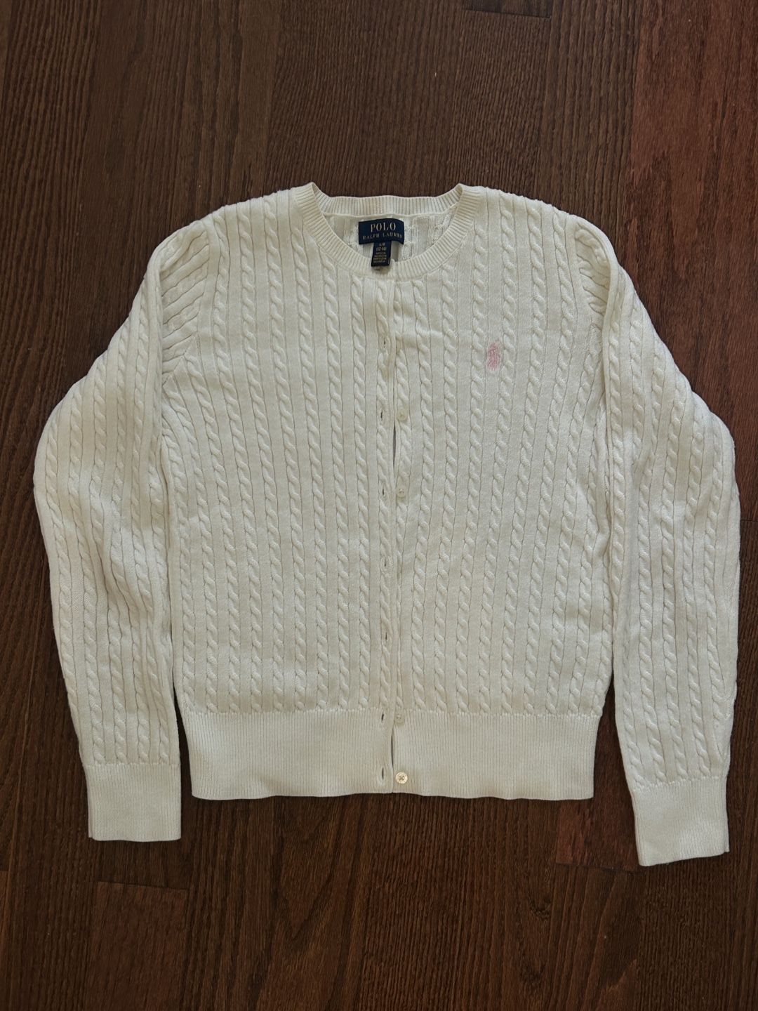 Polo Cable Knit Cardigan