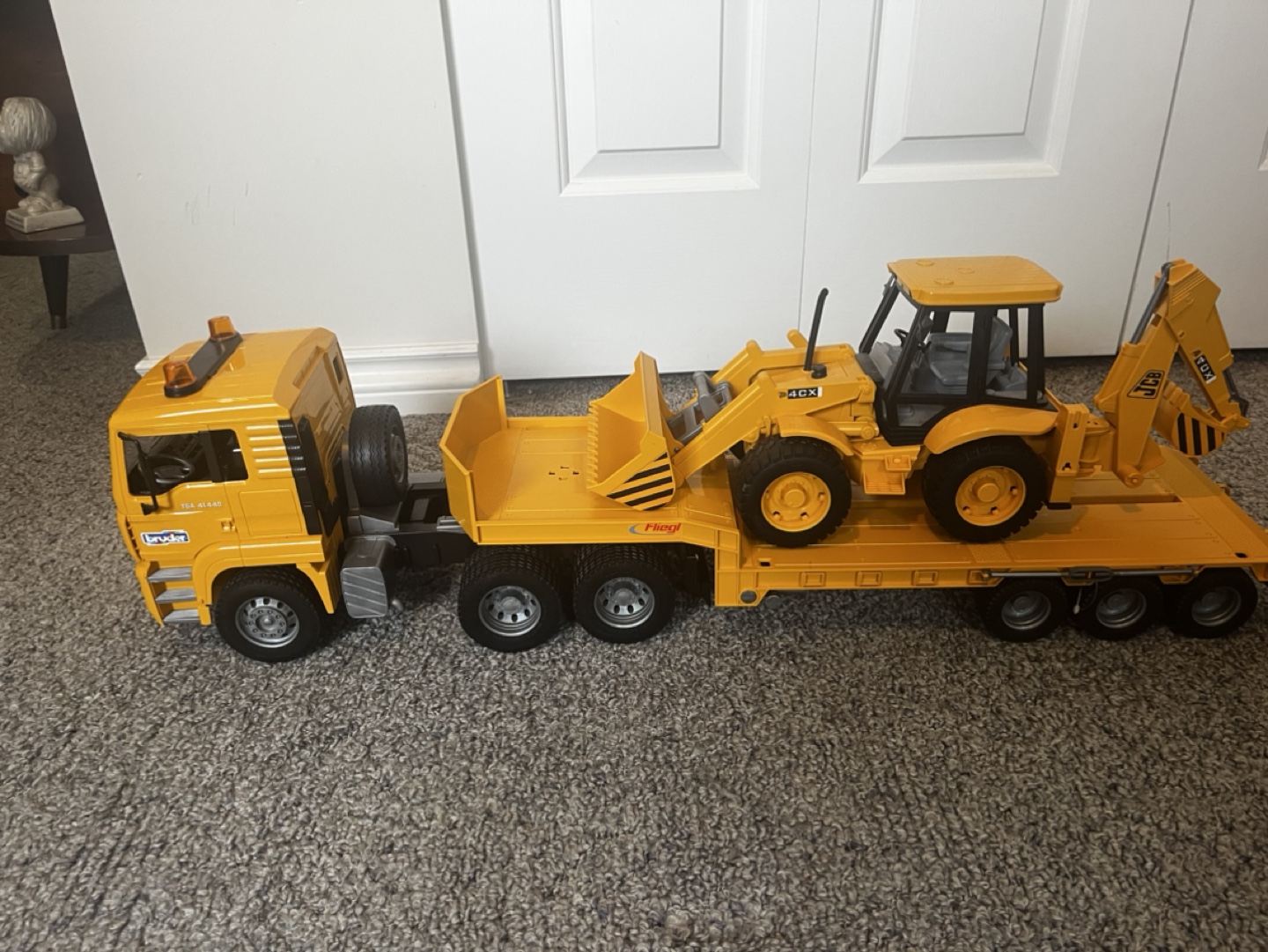 Bruder 1.25 Scale Construction Truck Set with Backhoe Loader