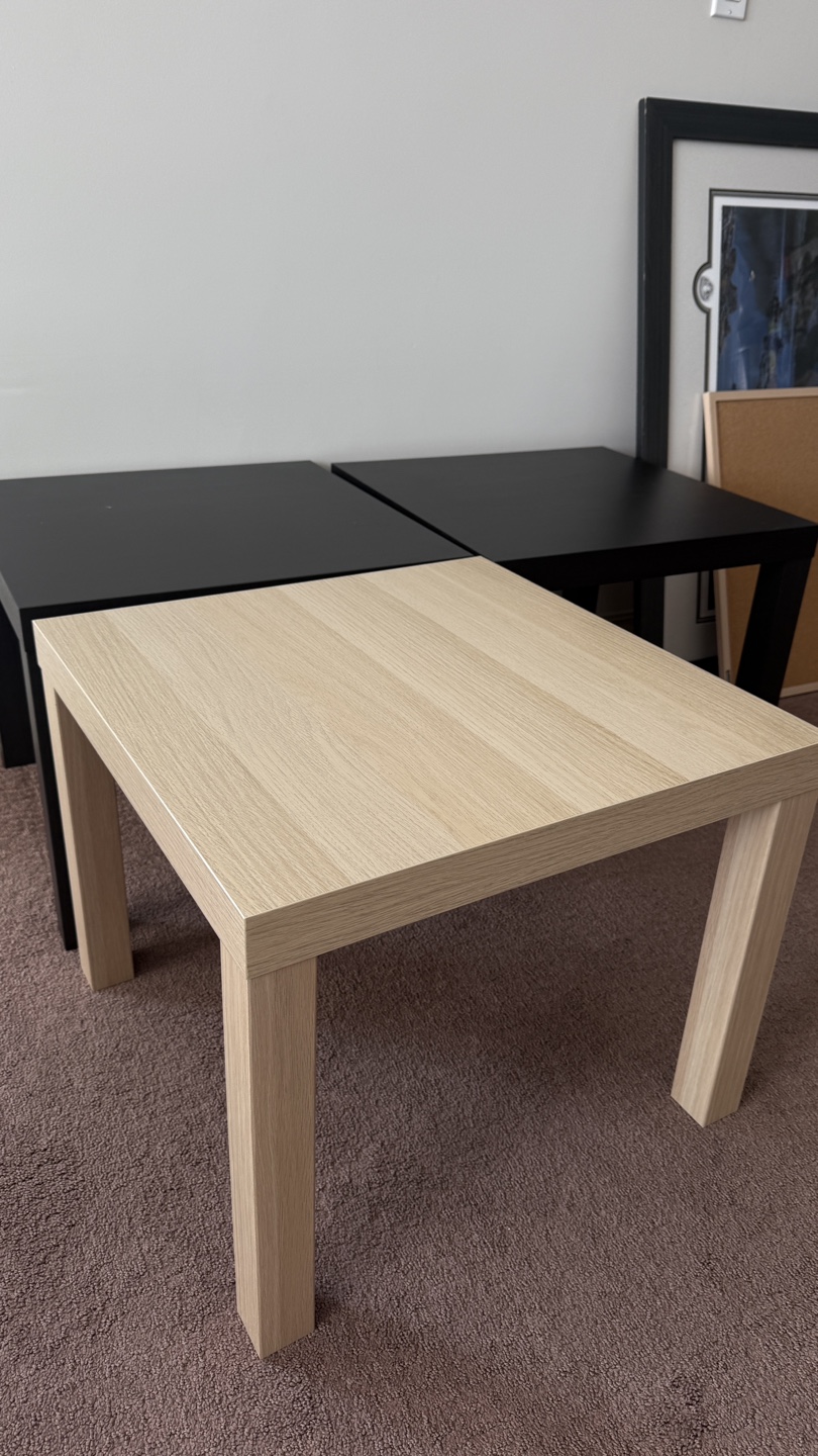 Three IKEA Lack Side Tables