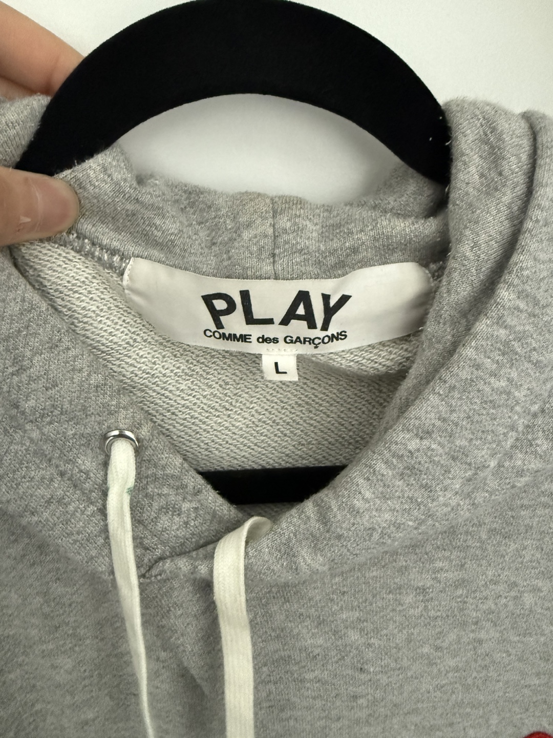 Comme des Garçons PLAY Grey Hoodie Size Large - photo 2