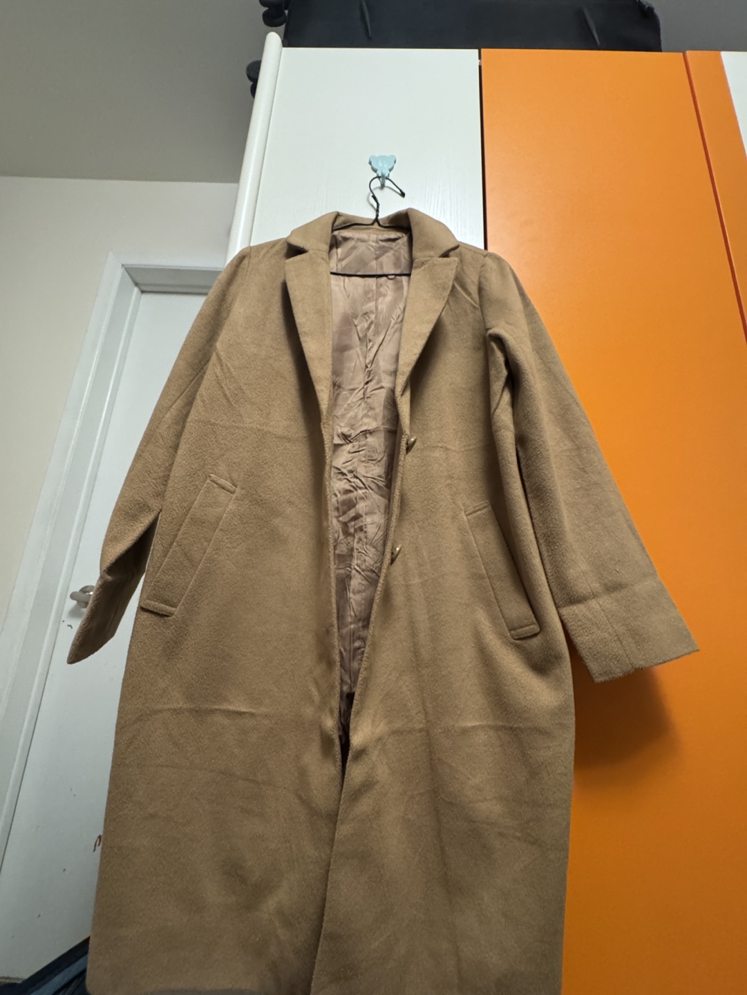 Long Camel-Coloured Wool Coat