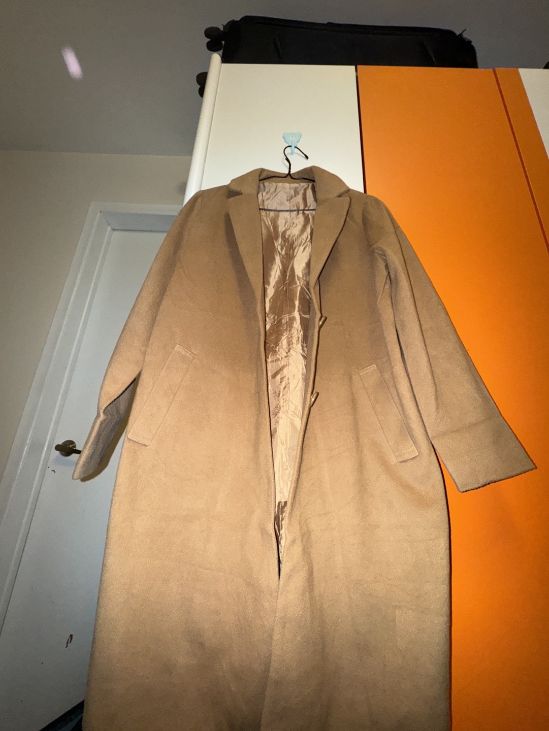 Long Camel-Coloured Wool Coat - photo 2