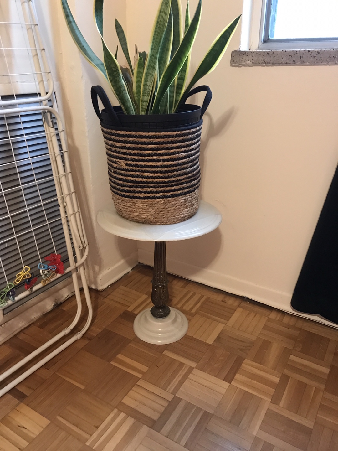 Small White Marble Accent Table