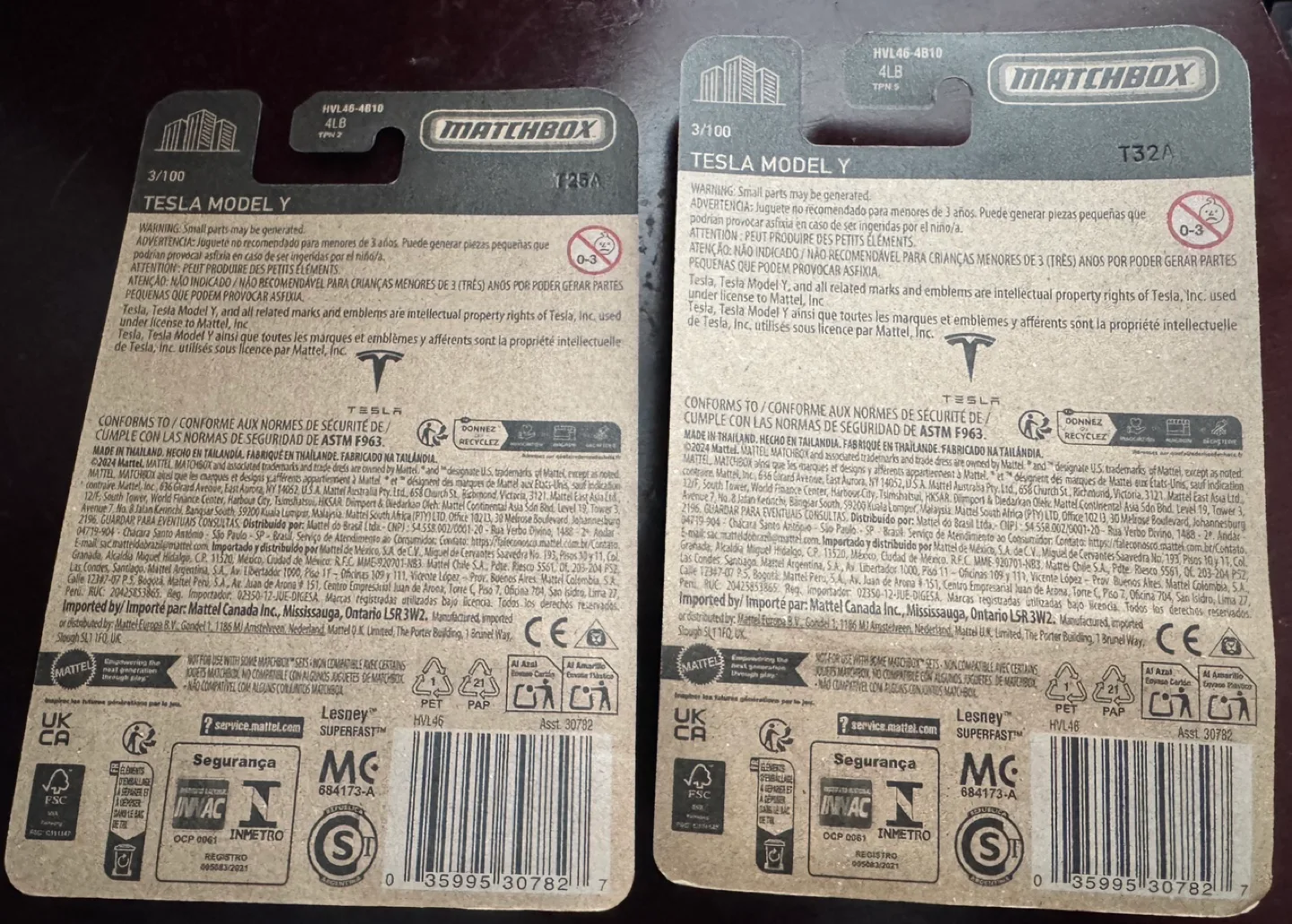 2x Matchbox Tesla Model Y New in Package image indicator(2)