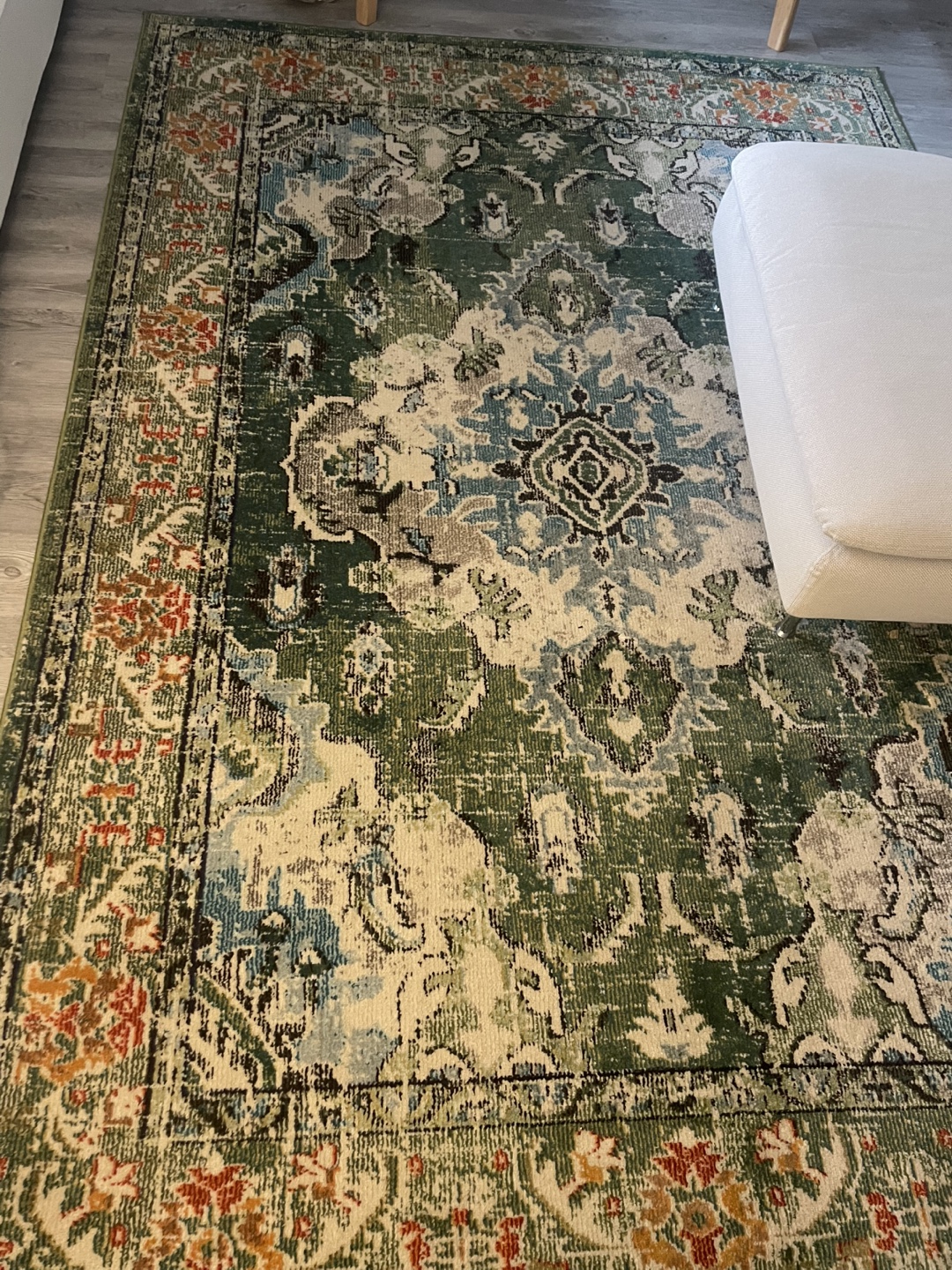 Green and Blue Oriental Rug