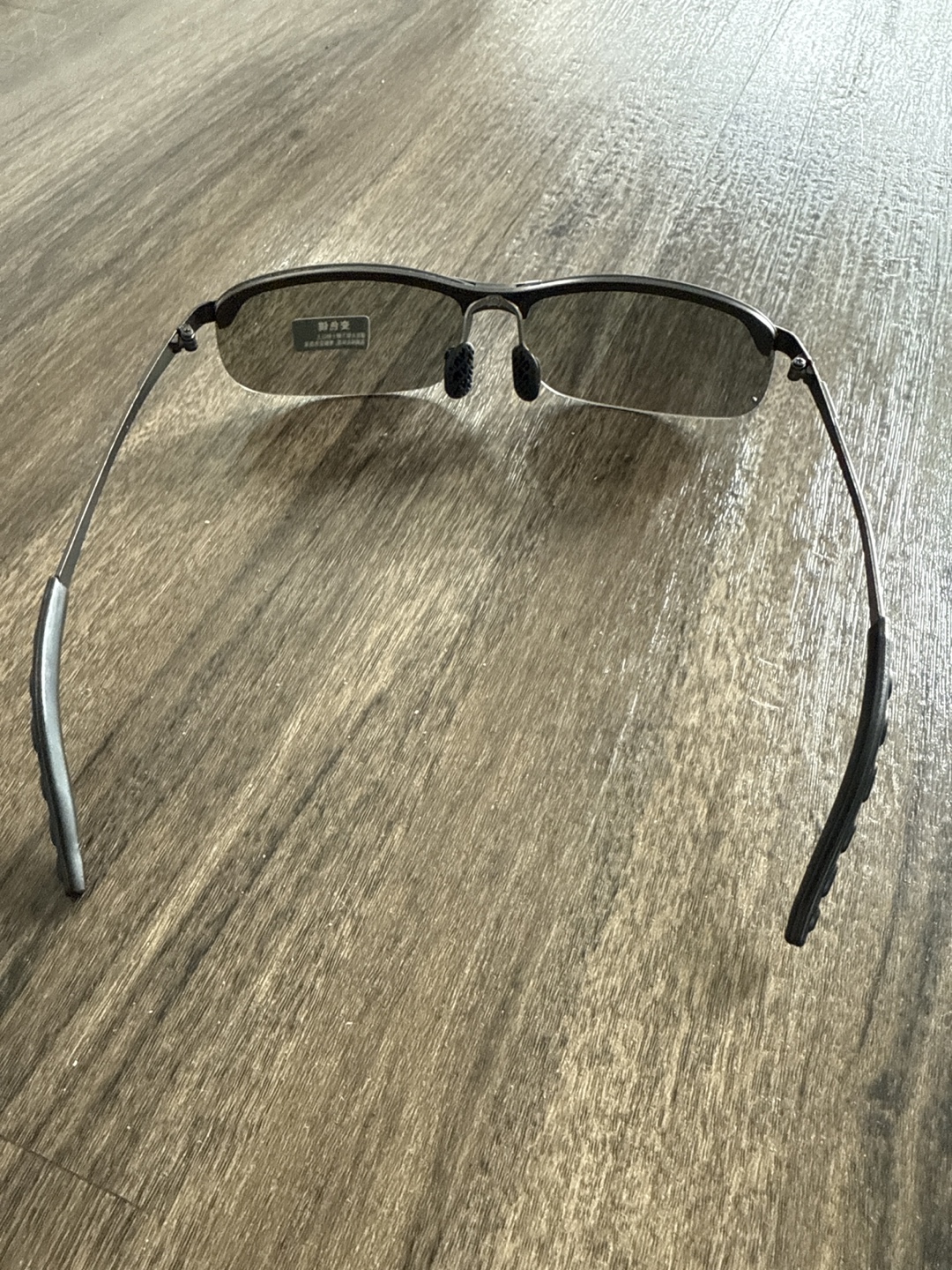 Men's rimless sunglasses, grey lenses - photo 2