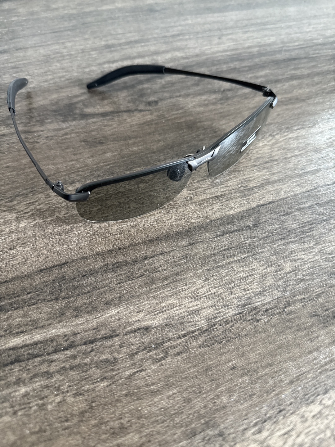 Men's rimless sunglasses, grey lenses - photo 3