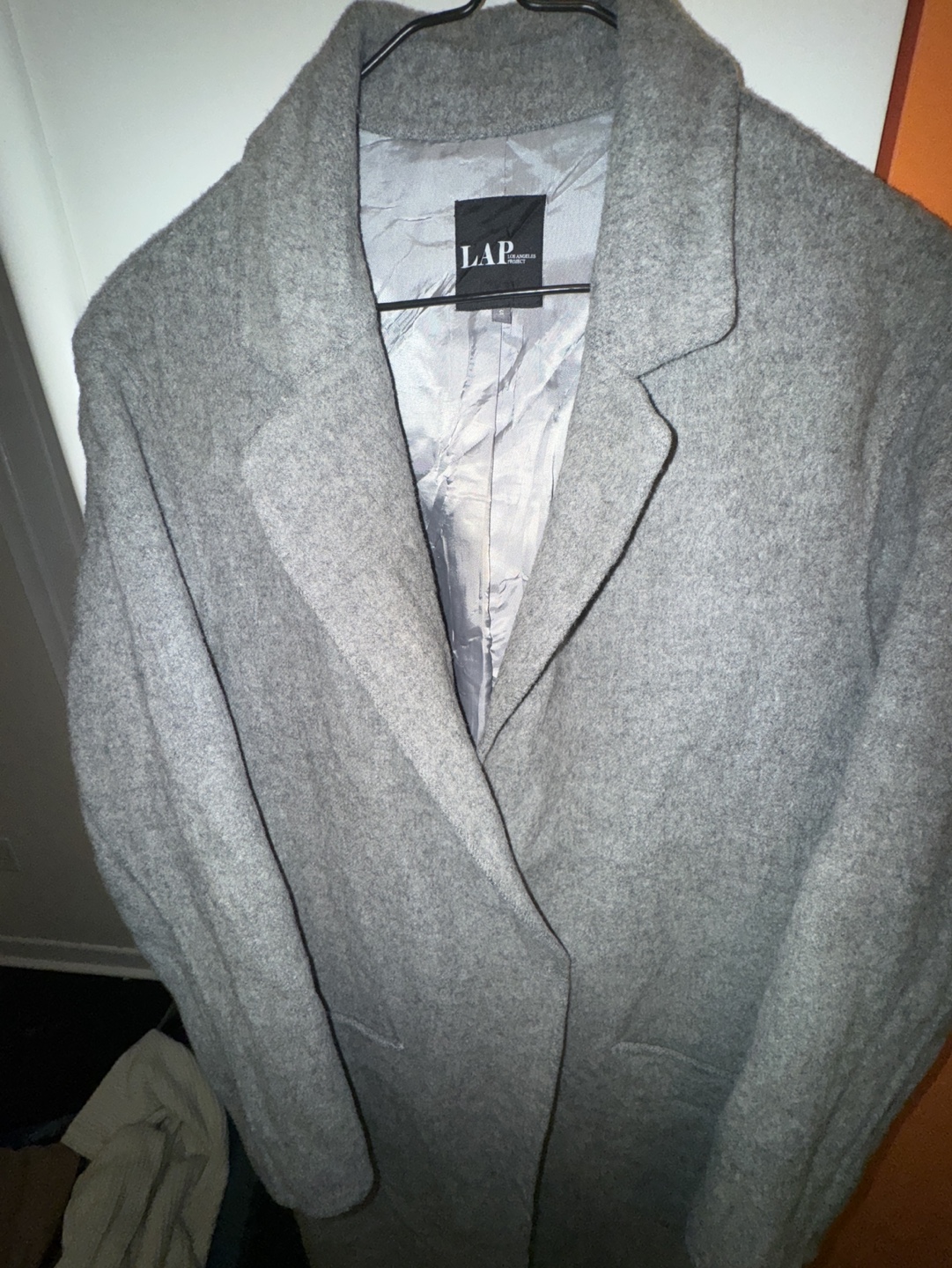 LAP Women's Grey Longline Wool Coat - photo 5