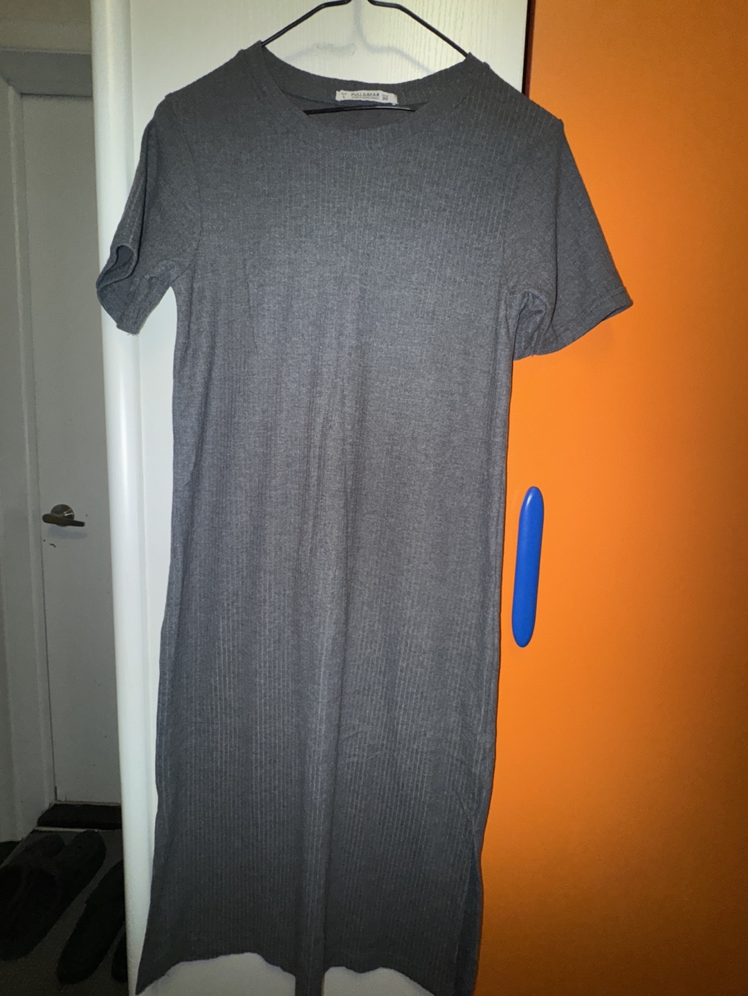 Gray Ribbed Midi Dress. Wore only once. - photo 4