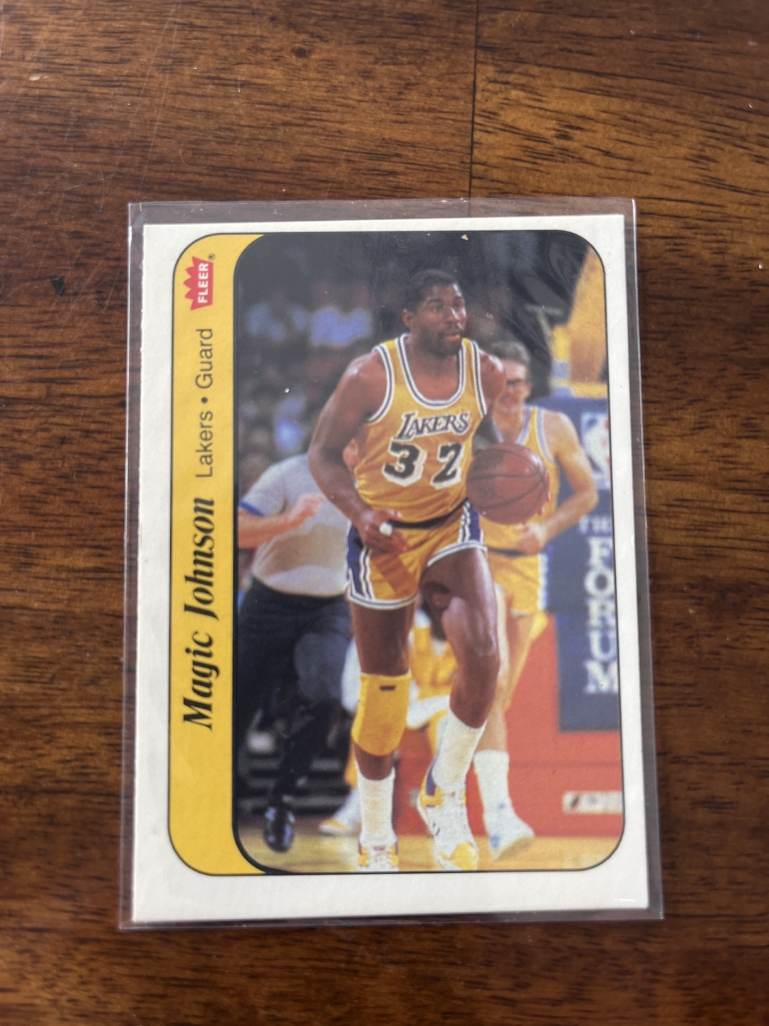 Magic Johnson Lakers Basketball Card - Fleer 1986 #7 of 11