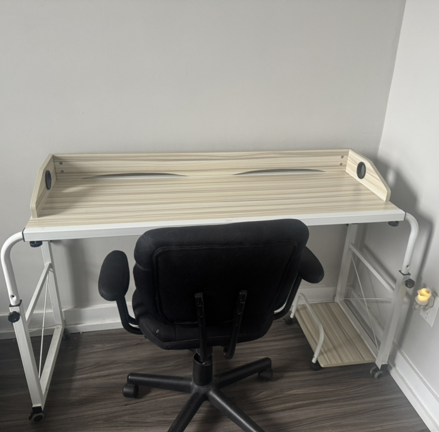 White Computer Desk / study table with chair - photo 2