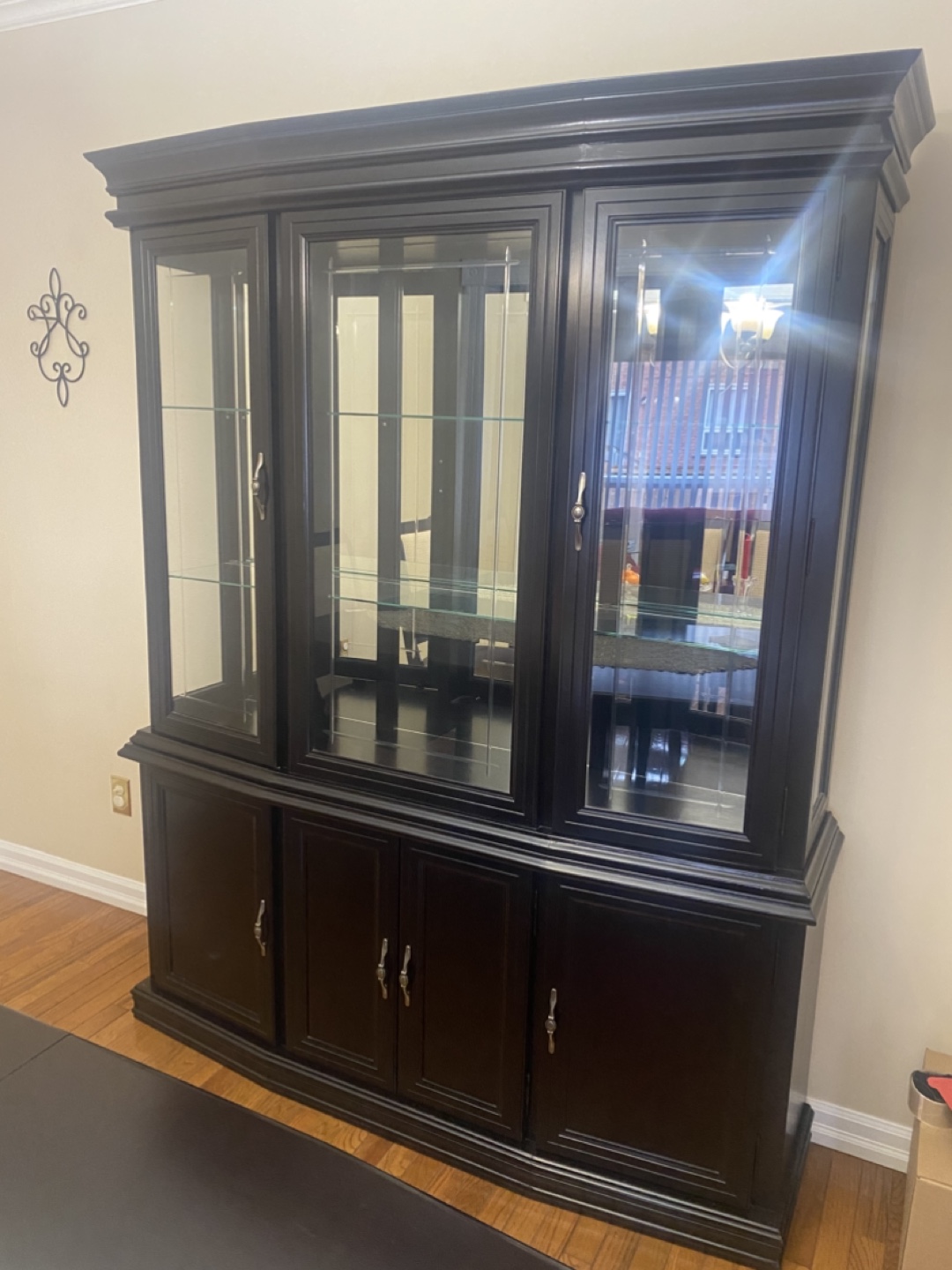 Black Wooden Display Cabinet