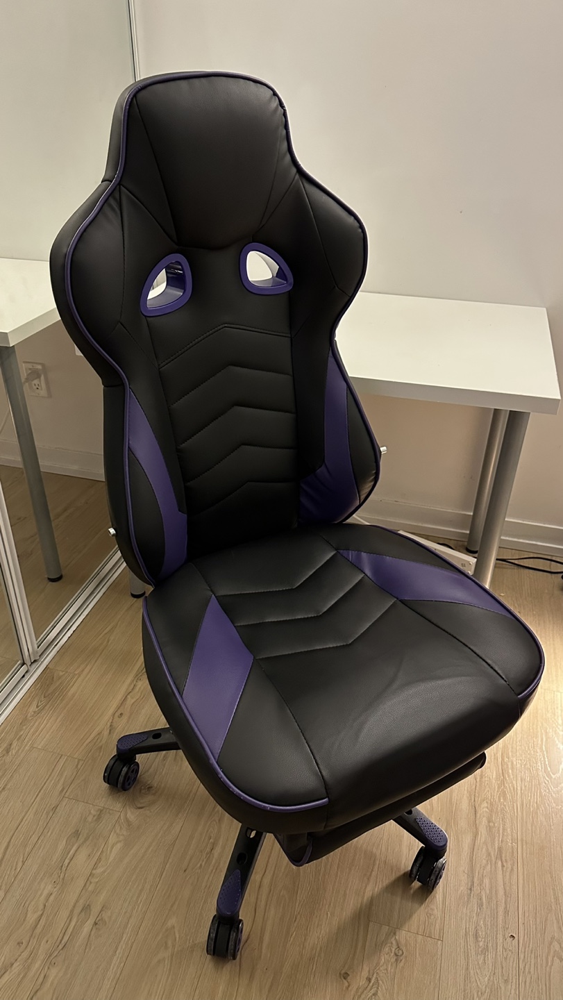 Purple and Black Gaming Chair