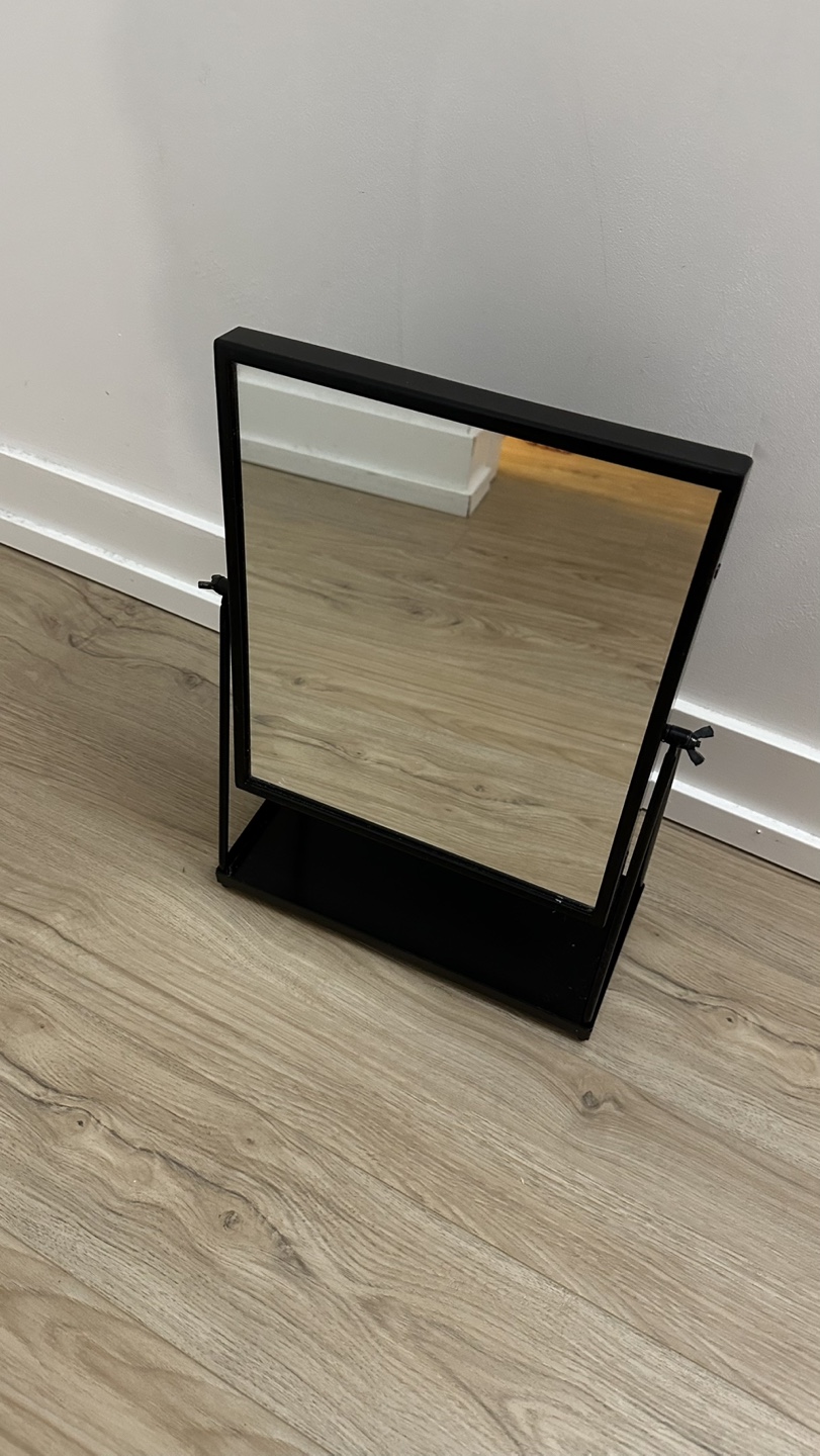 Black Foldable Vanity Mirror