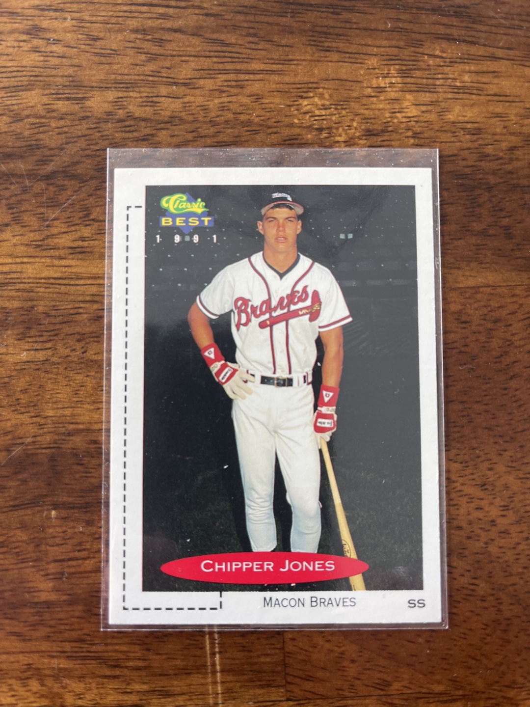 Chipper Jones Rookie Cards (3) Baseball cards. - photo 3